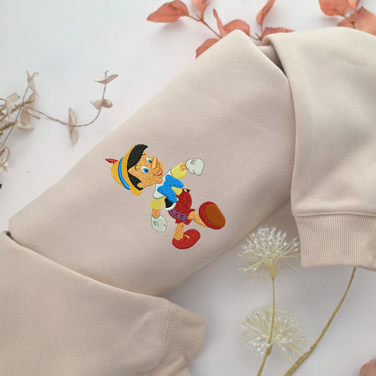 Jiminy Cricket Embroidery, Disneyland Embroidered Sweatshirt, Movie Disney Inspired, Valentine's Day Gifts Idea For Him Her