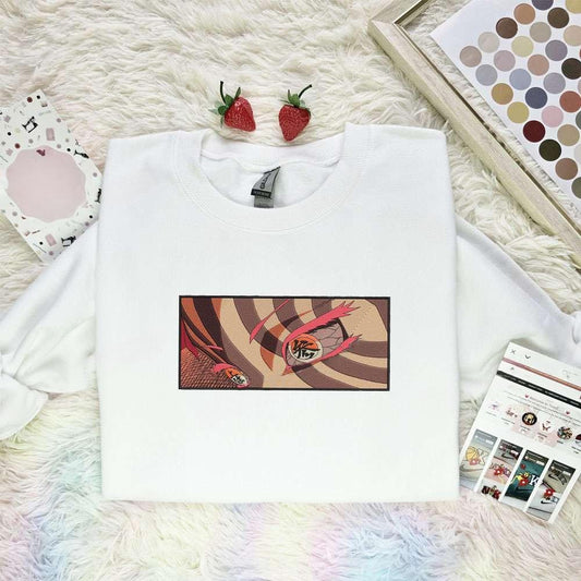 Akaza Eyes Kimetsu No Yaiba Anime Embroidered Shirt