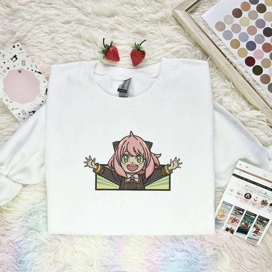 Anya Happy Spy X Family Anime Embroidered Shirt