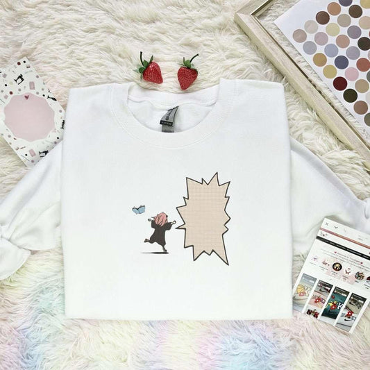 Anya I Hate Studying Spy X Family Anime Embroidered Shirt