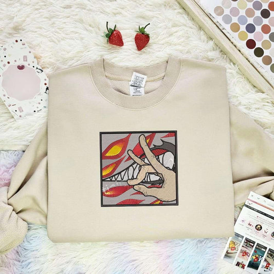 Aki Hayakawa Chainsaw Man Anime Embroidered Shirt