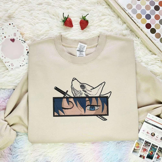 Aki Hayakawa Eyes Chainsaw Man Anime Embroidered Shirt