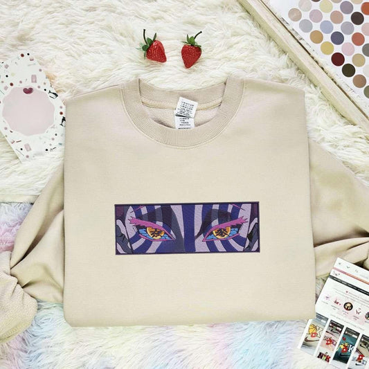 Akaza Eyes Kimetsu No Yaiba Anime Embroidered Shirt