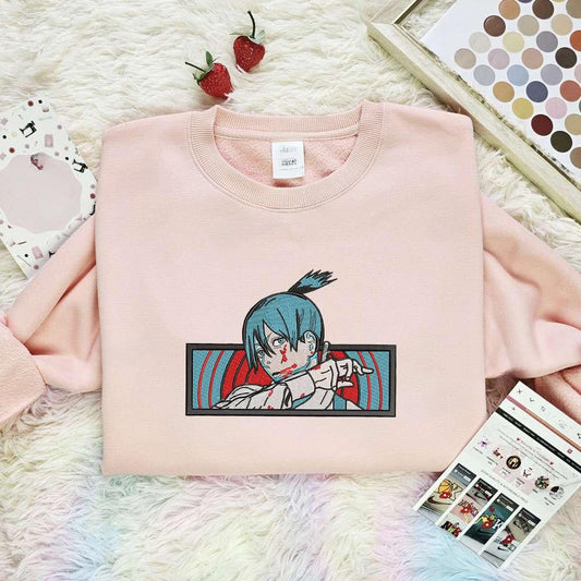 Aki Hayakawa Chainsaw Man Anime Embroidered Shirt