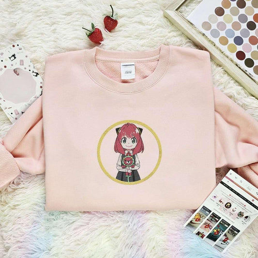 Anya And Chimera Spy X Family Anime Embroidered Shirt