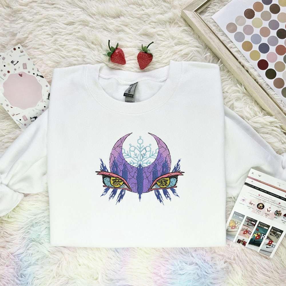 Akaza Rising Moon Kimetsu No Yaiba Anime Embroidered Shirt