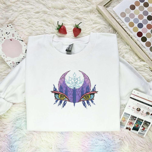 Akaza Rising Moon Kimetsu No Yaiba Anime Embroidered Shirt