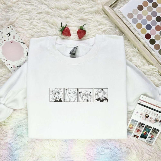 Funny Cute Anya Spy X Family Anime Embroidered Shirt
