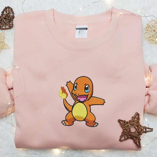 Charmander Pokemon Anime Embroidered Shirt 1 1
