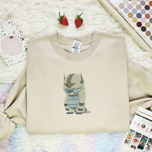Appa Stand Avatar The Last Airbender Anime Embroidered Shirt