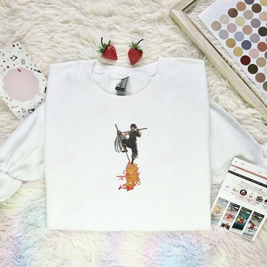 Benimaru Shinmon Fire Force Anime Embroidered Shirt C8Vfe
