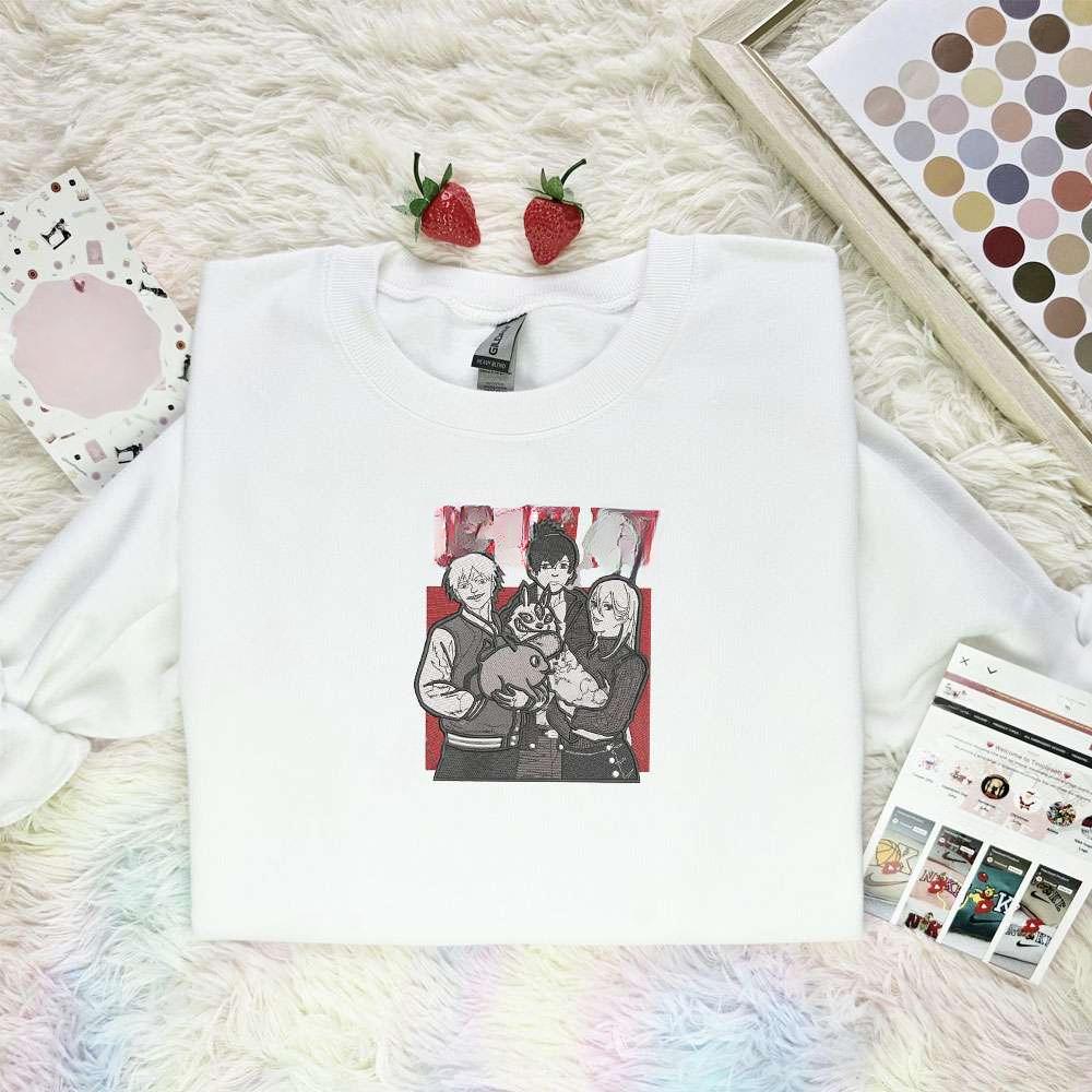 Chainsaw Man Gang Anime Embroidered Shirt