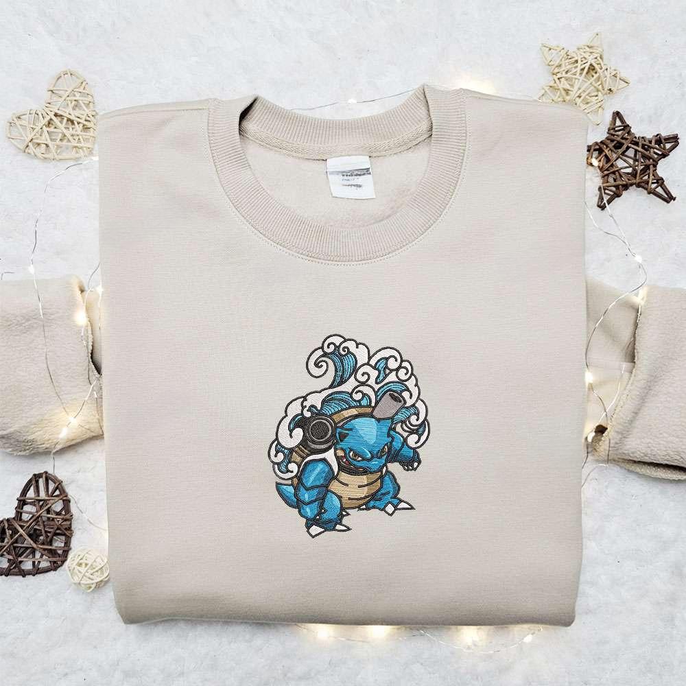 Blastoise Pokemon Anime Embroidered Shirt 1 1