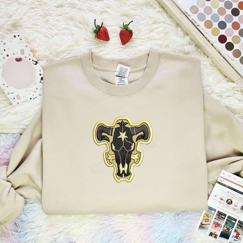 Black Bull Black Clover Anime Embroidered Shirt