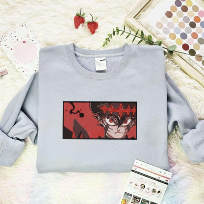 Asta Black Clover Anime Embroidered Shirt