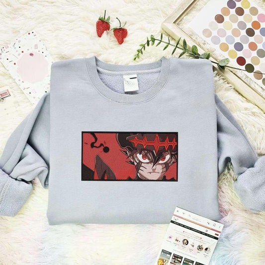 Asta Black Clover Anime Embroidered Shirt