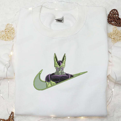 Cell Dragon Ball Z Anime Embroidered Shirt 1