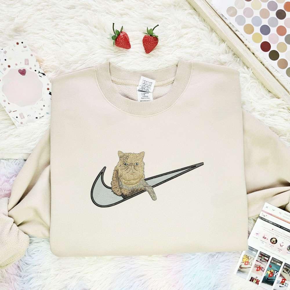 Cat Pet Animal Embroidered Shirt