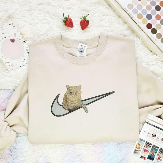Cat Pet Animal Embroidered Shirt