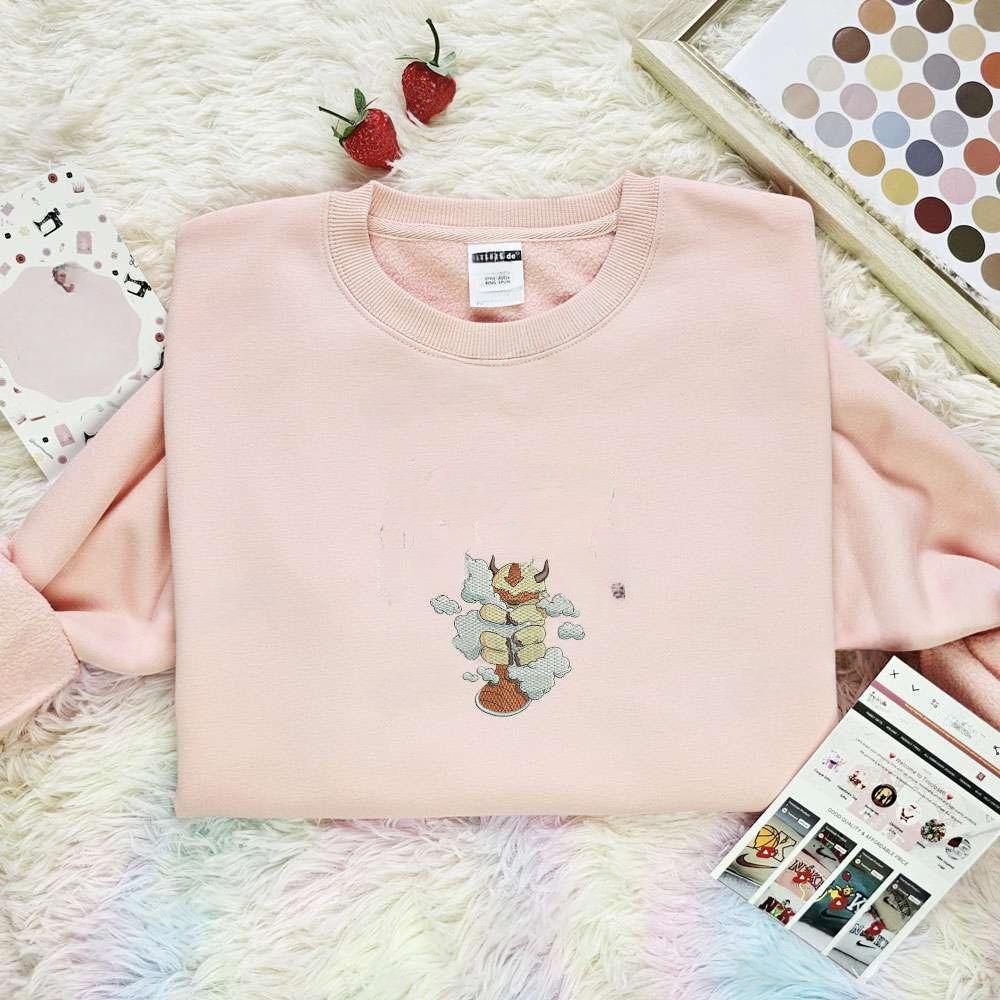 Appa Drip Avatar The Last Airbender Anime Embroidered Shirt