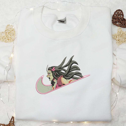 Angry Nezuko Kamado Anime Embroidered Shirt 1