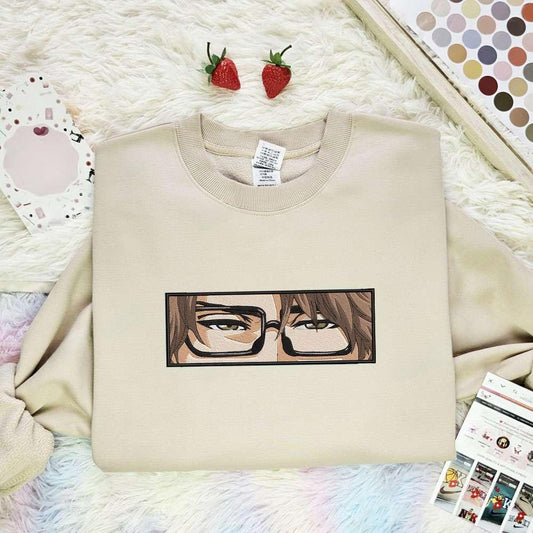 Aizen Sosuke Eyes Bleach Anime Embroidered Shirt