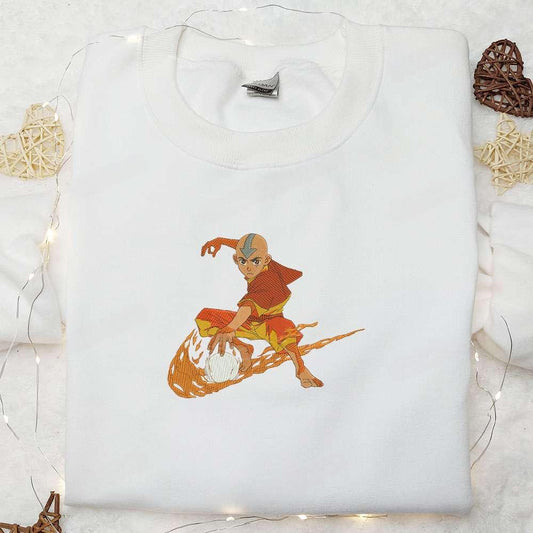 Aang Avatar Anime Embroidered Shirt 1