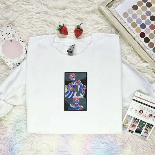 Akaza Kimetsu No Yaiba Anime Embroidered Shirt
