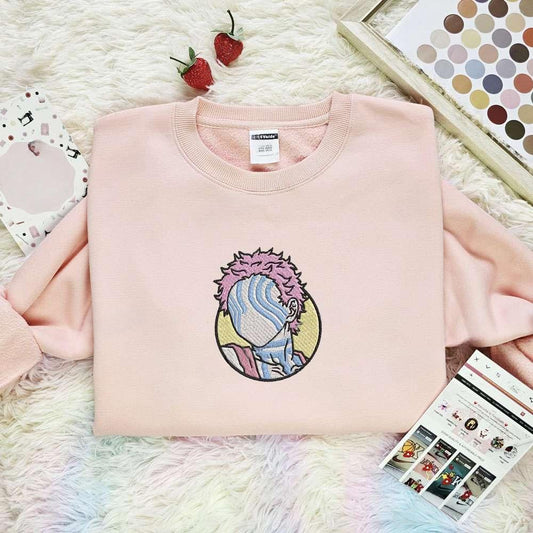 Akaza Kimetsu No Yaiba Anime Embroidered Shirt