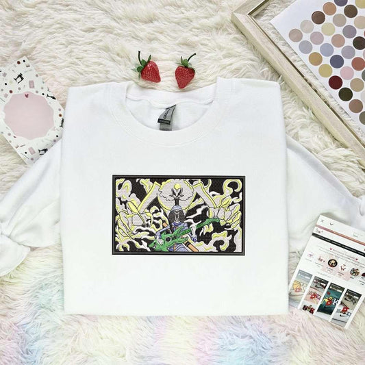 Brook One Piece Anime Embroidered Shirt
