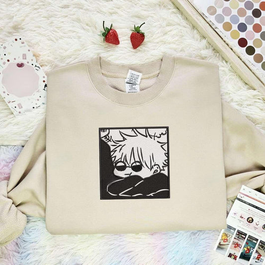 Gojo Manga Jujutsu Kaisen Anime Embroidered Shirt