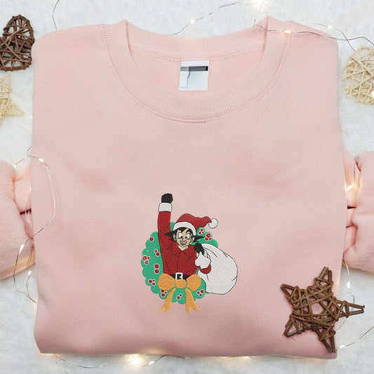 Goku Santa Christmas Embroidered Shirt Dragon Ball Anime Christmas Embroidered Shirt Best Christmas Gift Ideas 1