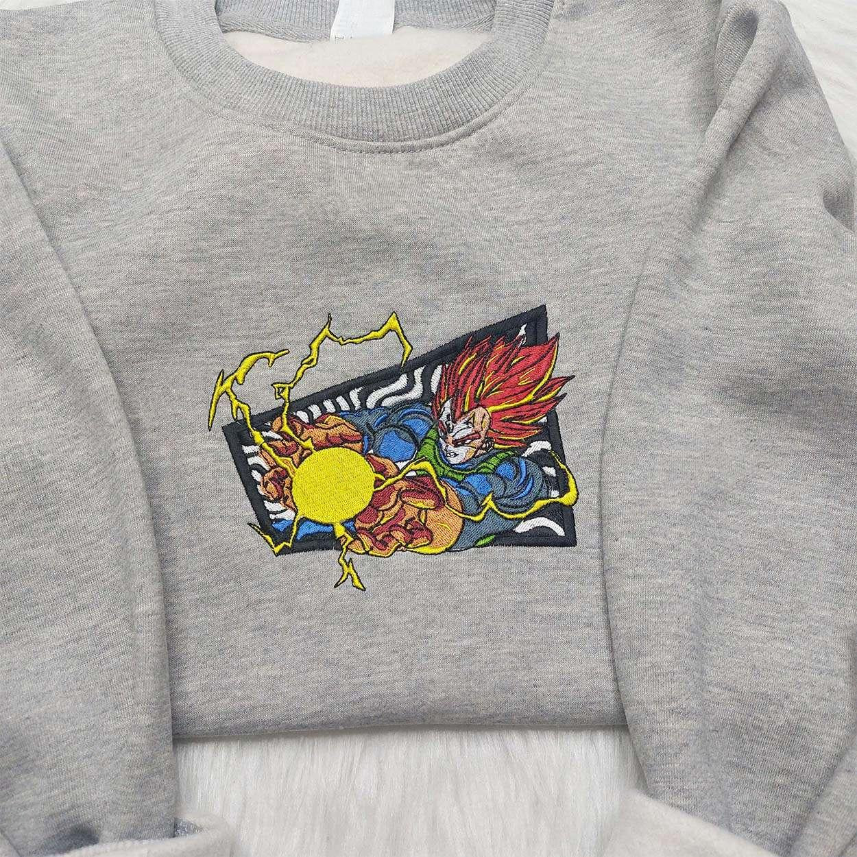 Vegeta Super Saiyan Blue Embroidered Shirt, Dragon Ball