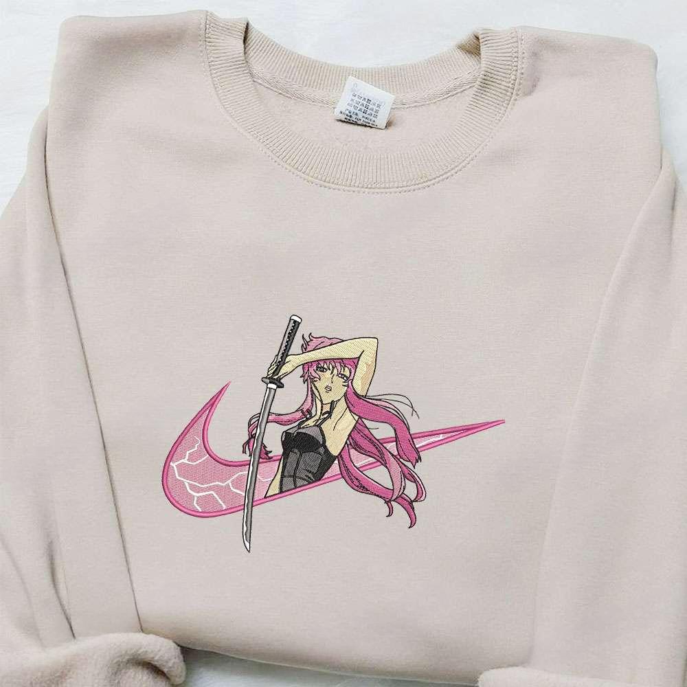 Yuno Gasai X Swoosh Anime Embroidered Sweatshirt Future Diary