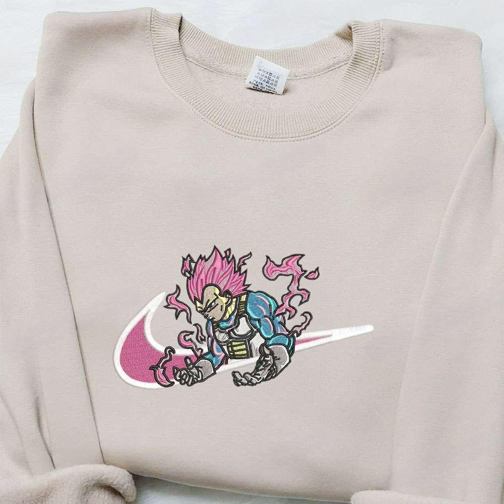 Vegeta Ultra Ego X Swoosh Anime Embroidered Hoodie Dragon Ball Embroidered Hoodie