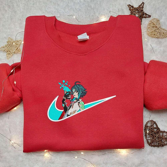 Xiao Genshin Impact X Swoosh Game Embroidered Hoodie Cool Anime Clothing