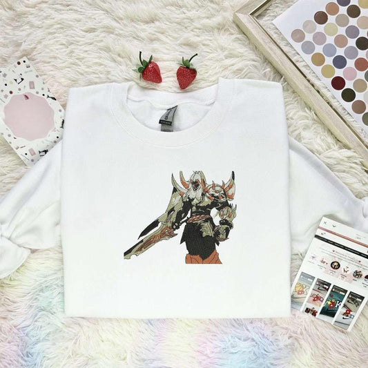 Warrior Video Game Characters Embroidered Shirt Gpiqf