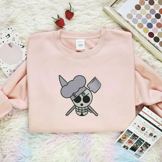 Vinsmoke Sanji Jolly Roger One Piece Anime Embroidered Shirt Arp2B