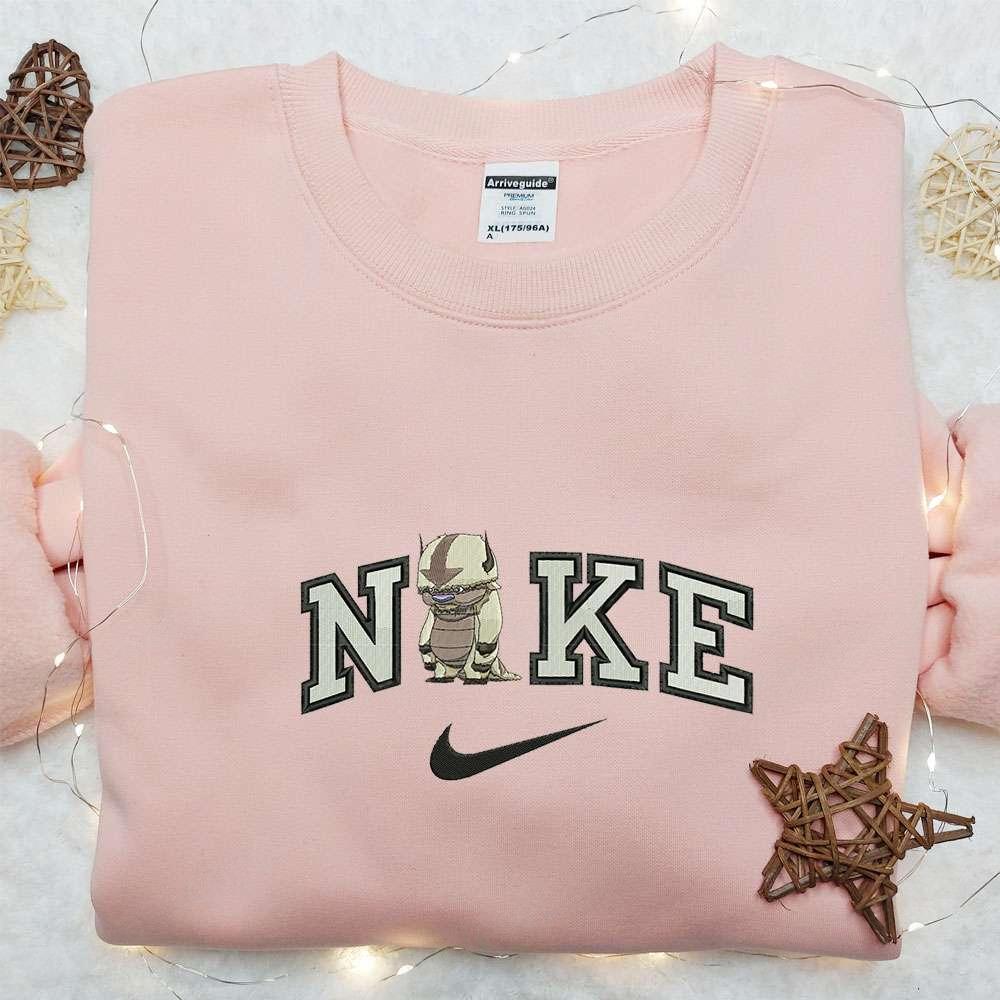 Appa Stand x Nike Embroidered Shirt Avatar The Last Airbender Anime Embroidered Hoodie Best Gifts For Family