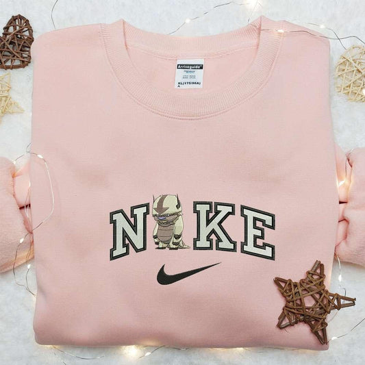 Appa Stand x Nike Embroidered Shirt Avatar The Last Airbender Anime Embroidered Hoodie Best Gifts For Family