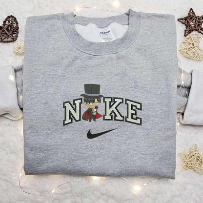 Chibi Kuroba Kaito x Nike Anime Embroidered Shirt Detective Conan Embroidered Shirt Nike Inspired Embroidered Shirt