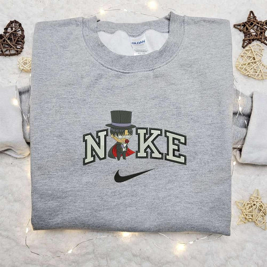 Chibi Kuroba Kaito x Nike Anime Embroidered Shirt Detective Conan Embroidered Shirt Nike Inspired Embroidered Shirt