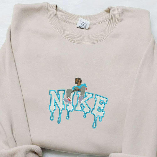 Drake x Nike Drip Embroidered Shirt Celebrity Embroidered Shirt Nike Inspired Embroidered Hoodie