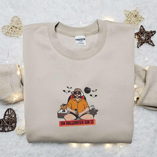 Bad Bunny Beach Un Halloween Sin Ti Embroidered Sweatshirt Celebrity Embroidered Hoodie Halloween Embroidered Shirt