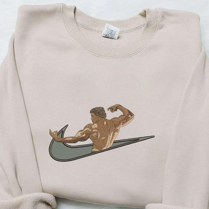 Arnold Schwarzenegger x Swoosh Embroidered Shirt Celebrity Embroidered T shirt Best Gift Ideas for Family