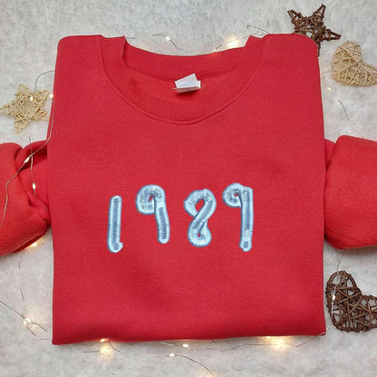 1989 Eras Tour Embroidered Shirt Celebrity Embroidered Hoodie Best Gift For Fans
