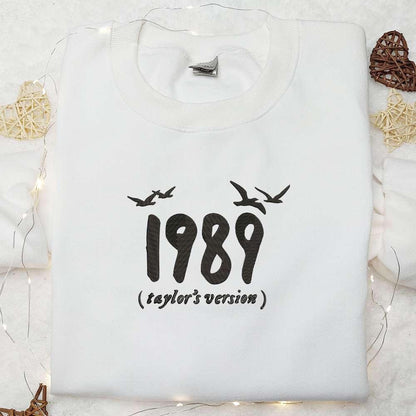 1989 Taylors Version Embroidered Shirt Celebrity Embroidered Hoodie Best Music Gift For Fans