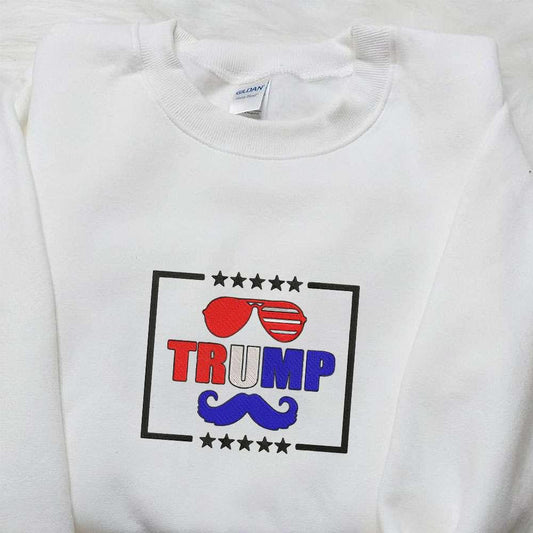 Donald Trump Embroidered Shirt Funny Embroidered Shirt Political Embroidered Shirt