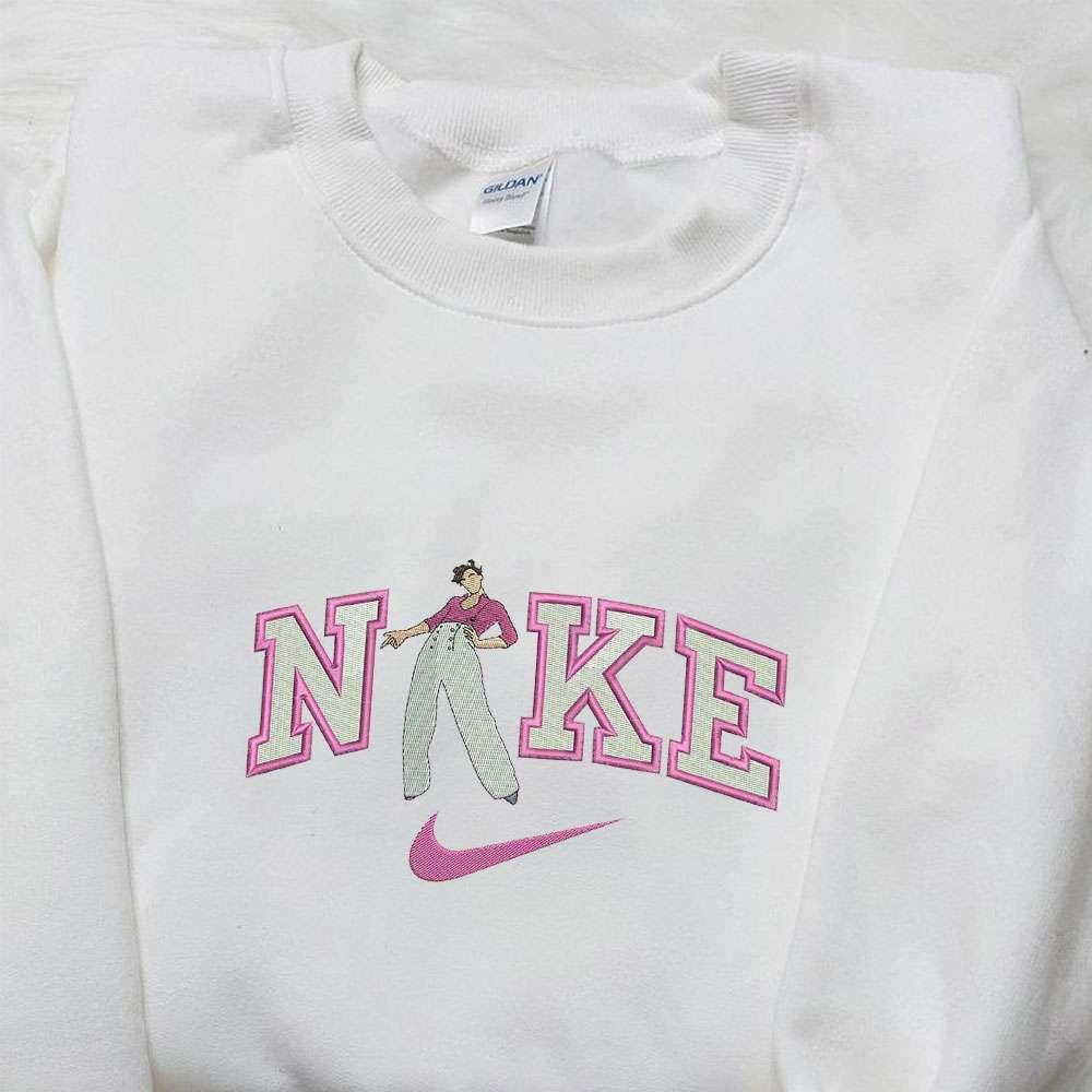 Harry Style x Nike Celebrity Embroidered Tshirt Nike Inspired Embroidered Shirt Best Gift for Family