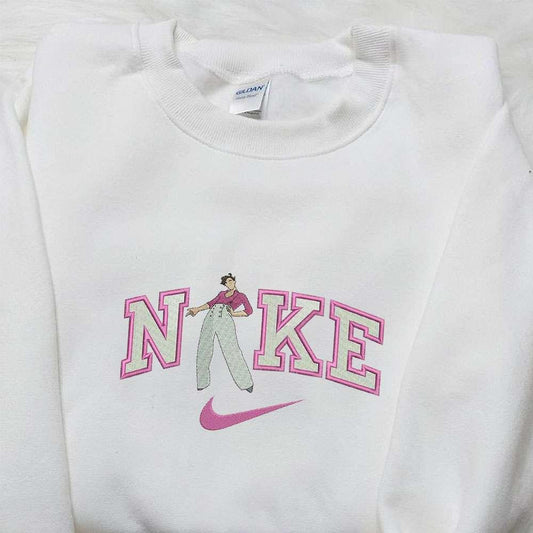 Harry Style x Nike Celebrity Embroidered Tshirt Nike Inspired Embroidered Shirt Best Gift for Family